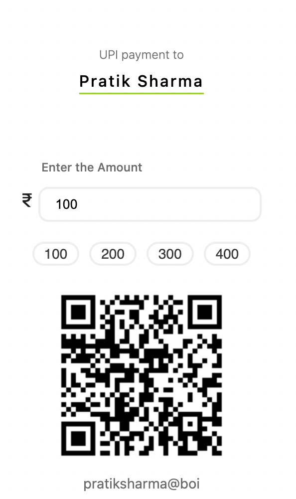 Add a pay via upi widget to your website. 